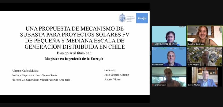 Carlos Muñoz se convierte en nuevo graduado del Magíster en Ingeniería de la Energía de la Pontificia Universidad Católica de Chile