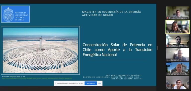 Pablo Lavanderos se convierte en nuevo graduado del Magíster en Ingeniería de la Energía de la Pontificia Universidad Católica de Chile
