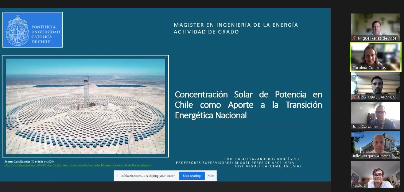 Pablo Lavanderos se convierte en nuevo graduado del Magíster en Ingeniería de la Energía de la Pontificia Universidad Católica de Chile