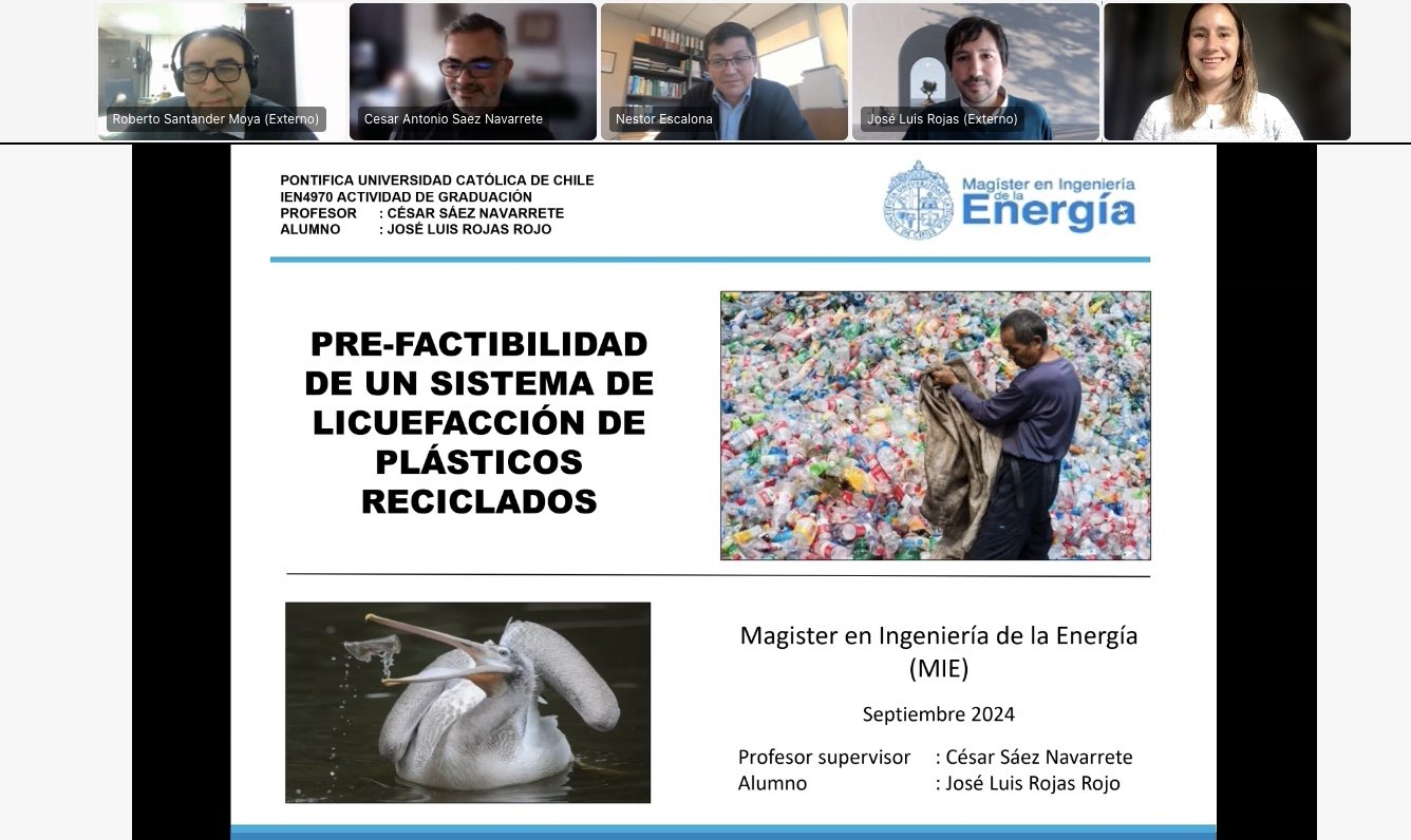 José Luis Rojas se convierte en un nuevo graduado del Magíster en Ingeniería de la Energía de la Pontificia Universidad Católica de Chile