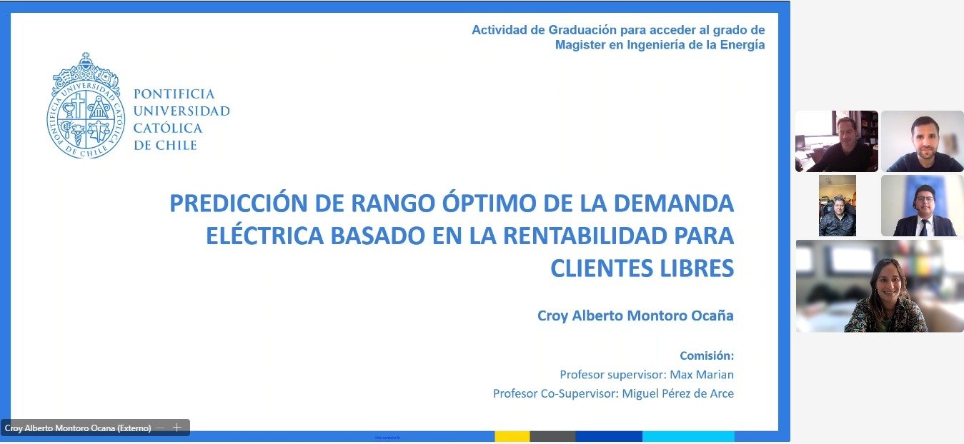 Croy Montoro se convierte en un nuevo graduado del Magíster en Ingeniería de la Energía de la Pontificia Universidad Católica de Chile