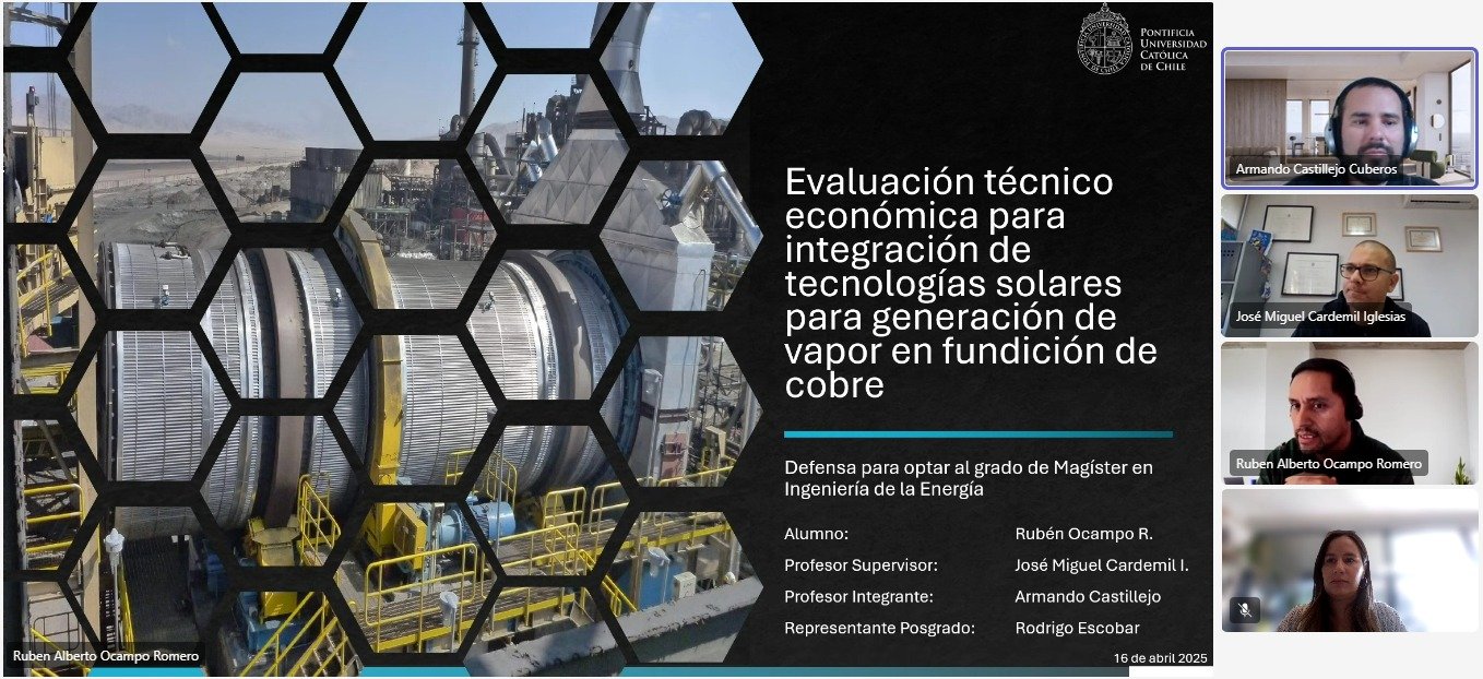 Rubén Ocampo se convierte en un nuevo graduado del Magíster en Ingeniería de la Energía de la Pontificia Universidad Católica de Chile